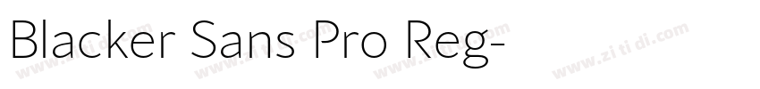 Blacker Sans Pro Reg字体转换
